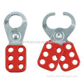 Safety Lockout Hasp, Made of Red Vinyl-coated Steel